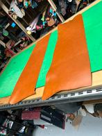 2 cognac tuigleer lappen 3-3,5 mm dikte half soepel nr17-18, Leer of Kunstleer, Ophalen of Verzenden, Zo goed als nieuw, 30 tot 120 cm