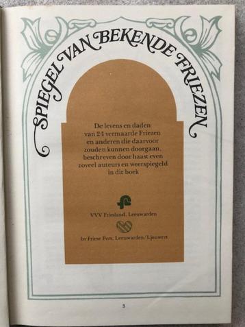 Boek  "Spiegel van bekende Friezen beschikbaar voor biedingen