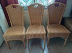 Rieten rotan terrasstoelen 30,-  tuinstoelen keukenstoelen, Huis en Inrichting, Ophalen, Bruin, Riet of Rotan, Drie