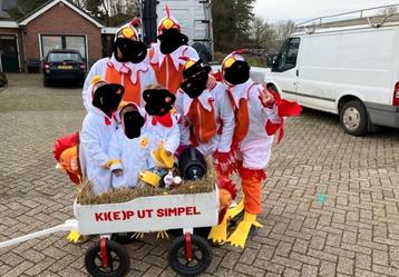 Carnavals kostuum kip volwassenen en kind