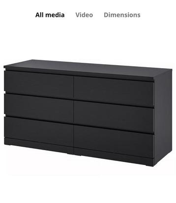 IKEA Malm 6-drawer dresser brown/black - used 50€
