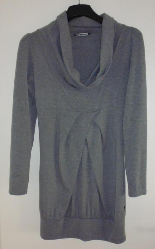 Silver creek jurk maat s met schuine plooien vóór en brede, Kleding | Dames, Jurken, Gedragen, Maat 36 (S), Grijs, Ophalen of Verzenden