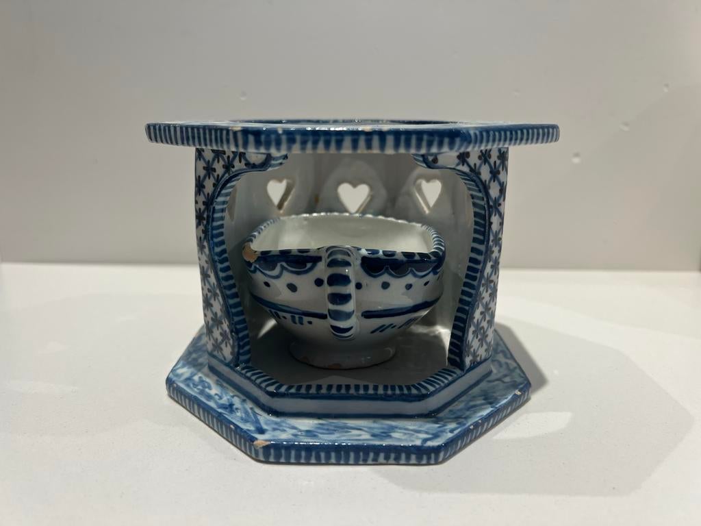 Antiek Makkum Komfoor met Testje, 19e Eeuw, Huis en Inrichting, Ophalen of Verzenden, Gebruikt