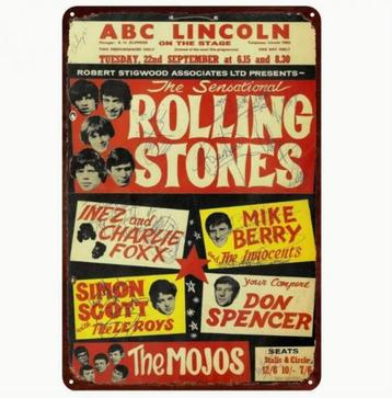 Metalen wandbor The Rolling Stones Signed ABC 22-9-1964 beschikbaar voor biedingen