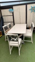 Eetkamer tafel met 5 stoelen, Huis en Inrichting, Ophalen, Gebruikt, 50 tot 100 cm, Vijf personen of meer