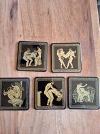 Erotische Onderzetters Griekse Stijl - Set van 5, Ophalen of Verzenden, Gebruikt, Glas of Kopje