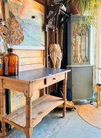 Brocante frans tafeltje /keukentafel, 50 tot 100 cm, Ophalen of Verzenden, Zo goed als nieuw, 25 tot 50 cm
