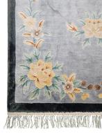 Handmade oriental silk carpet peach roses China 94x156cm, Zo goed als nieuw, HYPE POP-UP, Oriental, Crème