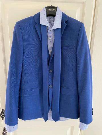 Colbert / jasje met overhemd / blouse & stropdas mt 158-164