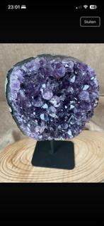Amethist geode op standaard • amethyst cluster decoratie •, Ophalen of Verzenden