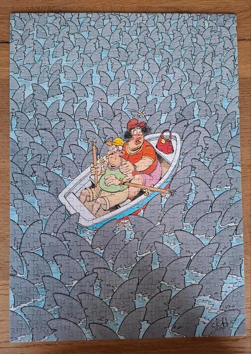 Jan van Haasteren Expert 1 Overal haaien Shark mania 500, Hobby en Vrije tijd, Denksport en Puzzels, Zo goed als nieuw, Ophalen of Verzenden