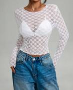 Nieuw dames zomer witte top shirt, Wit, Vintage boutique, Nieuw, Ophalen of Verzenden