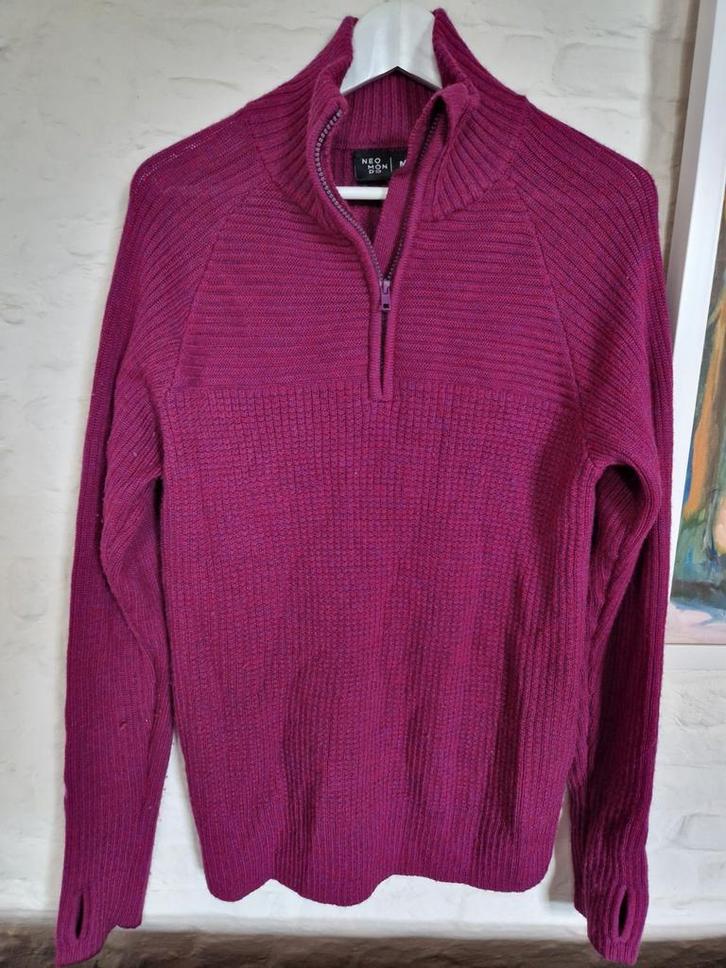 Neomondo  noorse wollen trui - Maat M - ZGAN, Kleding | Heren, Truien en Vesten, Zo goed als nieuw, Maat 48/50 (M), Paars, Verzenden