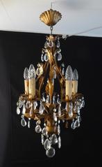 TOP antieke Franse 5-lichts kroonluchter met 73 pegels lamp, Antiek en Kunst, Antiek | Lampen, Ophalen of Verzenden