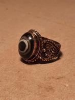 Bronzen ring met glaspasta bodemvondst, Antiek en Kunst, Ophalen of Verzenden