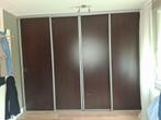 4 schuifwand kast panelen schuifdeuren 4  bruin kledingkast, Huis en Inrichting, Kasten | Roldeurkasten en Archiefkasten, Ophalen