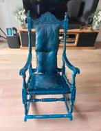 Leuke antieke schommelstoel bekleed, Antiek en Kunst, Ophalen