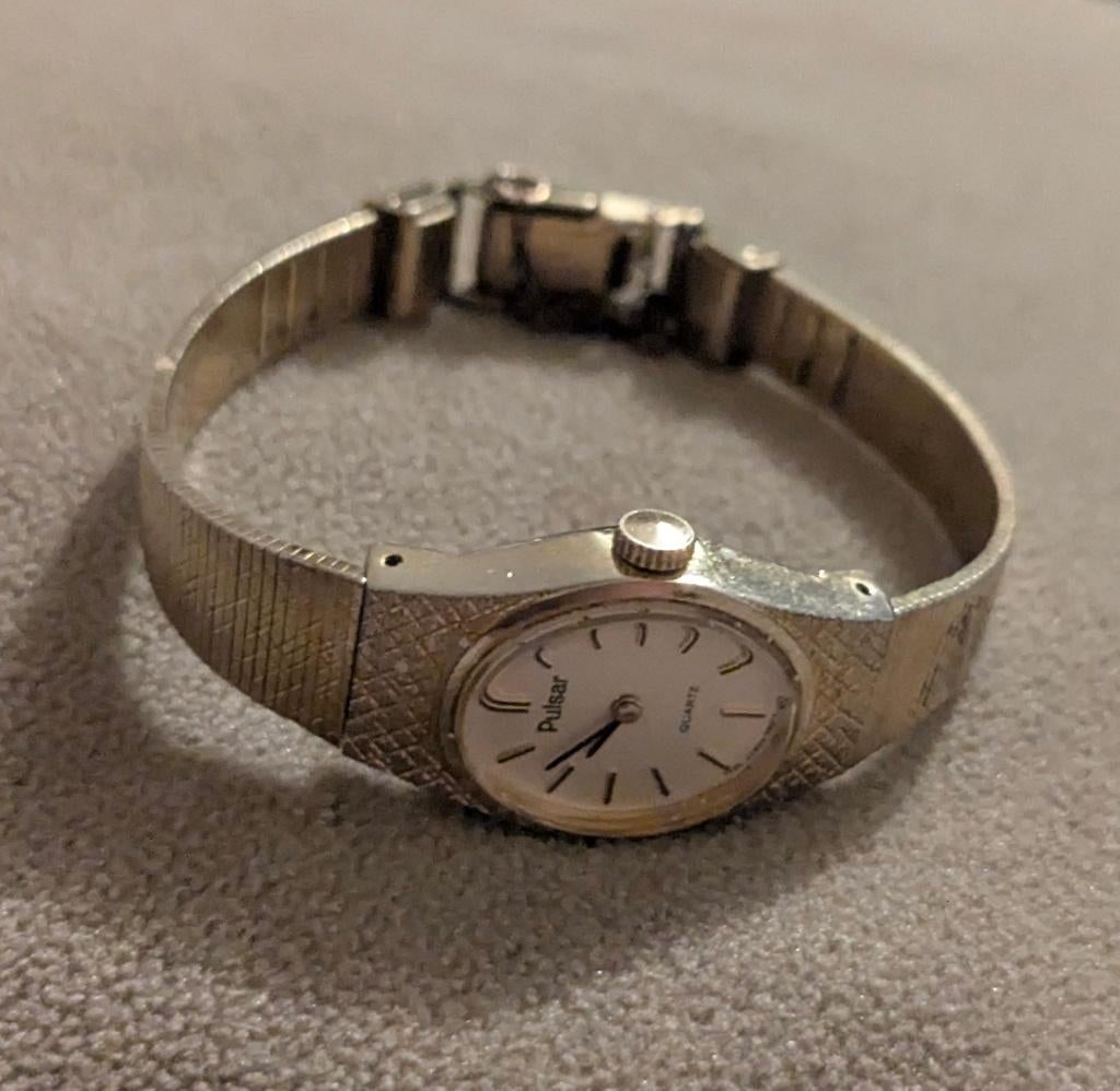 Dameshorloge pulsar, Sieraden, Tassen en Uiterlijk, Horloges | Dames, Overige merken, Staal, Gebruikt, Polshorloge