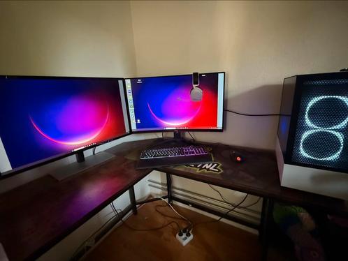 Complete gaming setup, Computers en Software, Desktop Pc's, Zo goed als nieuw, Onbekend, SSD, 16 GB, Met videokaart, Met monitor