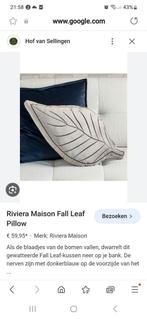 3 riviera maison kussens leaf pillow, Nieuw, Ophalen of Verzenden