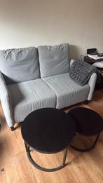 Bank + 2 salontafels mangohout + plaid, Huis en Inrichting, Ophalen, Gebruikt, 150 tot 200 cm, Tweepersoons