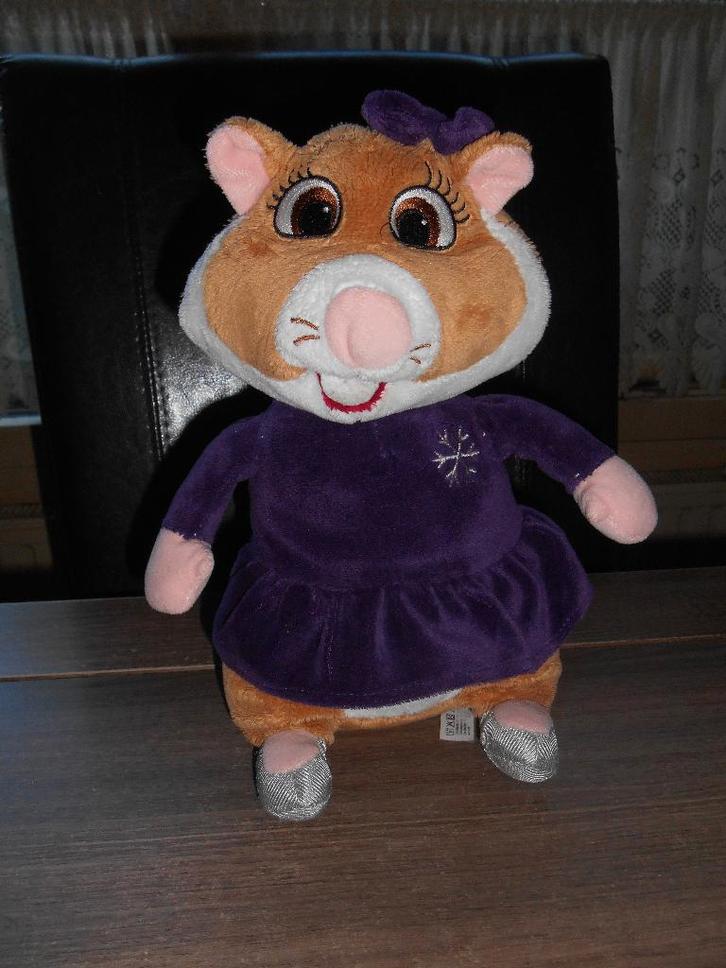 AH kerst / winter hamster met paarse jurk, Verzamelen, Supermarktacties, Albert Heijn, Ophalen of Verzenden