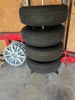 winterbanden Continental met stalen velgen VW Passat, Ophalen, Gebruikt, 15 inch, Banden en Velgen