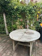 Ronde Teak houten buiten tafel 130 cm, Tuin en Terras, Ophalen, Gebruikt, Rond, Hout