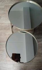 Bijzettafels, Huis en Inrichting, Tafels | Bijzettafels, Minder dan 55 cm, Rond, Zo goed als nieuw, Ophalen