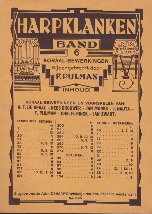 F.Pijlman - HARPKLANKEN - BAND 6, Muziek en Instrumenten, Bladmuziek, Gebruikt, Les of Cursus, Klassiek, Ophalen of Verzenden
