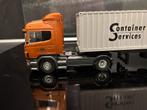 Tekno Scania R high line met 2x 20ft container, Ophalen of Verzenden, Zo goed als nieuw, Bus of Vrachtwagen, Tekno