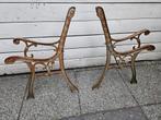 Smeedijzeren armsteunen, Tuin en Terras, Tuinbanken, Ophalen, Gebruikt, Metaal
