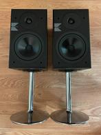Kef K120 speakers met standaard, Audio, Tv en Foto, Luidsprekers, Gebruikt, 60 tot 120 watt, Front, Rear of Stereo speakers, Ophalen