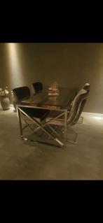 Eetkamer tafel plus salontafels., Huis en Inrichting, Ophalen, Zo goed als nieuw, Rechthoekig, 50 tot 100 cm