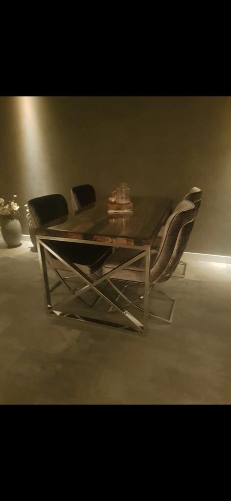 Eetkamer tafel plus salontafels., Huis en Inrichting, Tafels | Eettafels, Zo goed als nieuw, 50 tot 100 cm, Rechthoekig, Ophalen