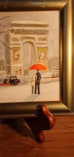 Olieverf in lijst Parijs ., Antiek en Kunst, Kunst | Schilderijen | Klassiek, Ophalen of Verzenden