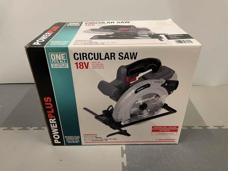 Powerplus Cirkelzaag 18V - Nieuw in doos!, Doe-het-zelf en Verbouw, Gereedschap | Zaagmachines, Nieuw, Cirkelzaag, Minder dan 600 watt