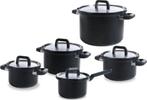 Pannenset 8-delig BK Flow Cool Black, Verzenden, Nieuw, Rvs, Pannenset