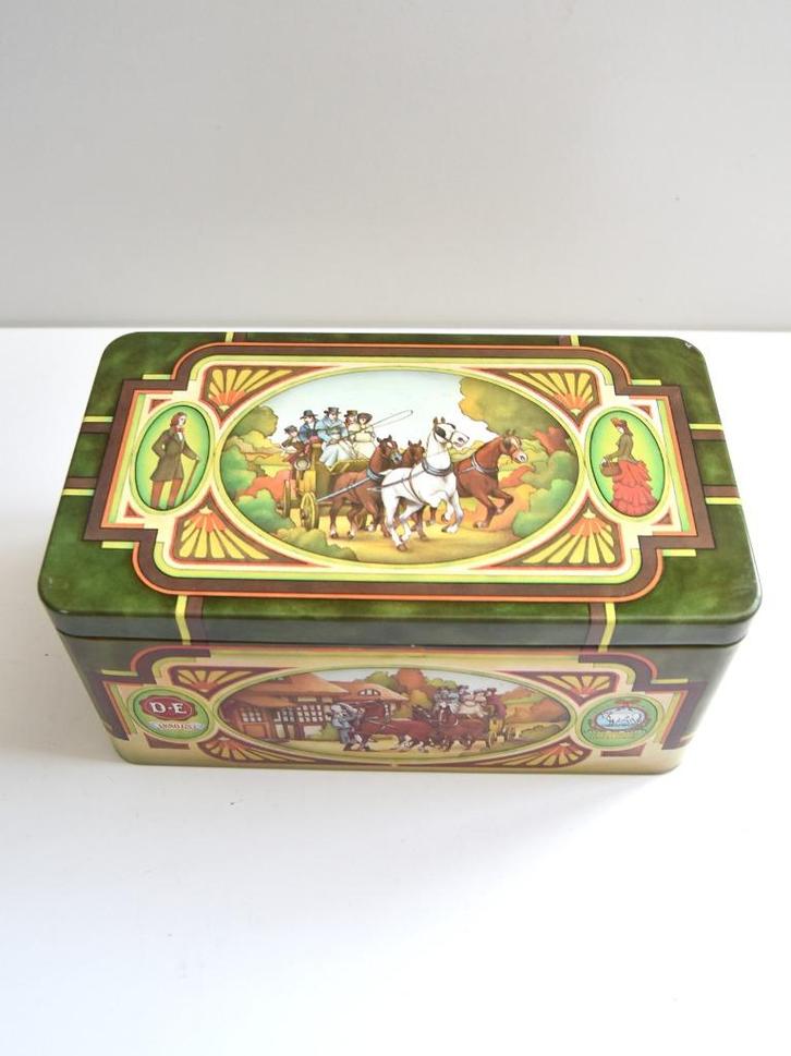 Douwe Egberts / Pickwick Thee blik in erg goede staat, Verzamelen, Blikken, Gebruikt, Thee, Douwe Egberts, Ophalen of Verzenden