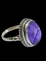 Prachtige Zilveren Ring Amethist Steen, Verzenden, ., Zo goed als nieuw, .