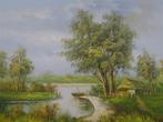 A5067 Landschap schilderij., Ophalen of Verzenden