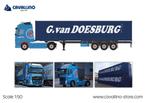Volvo FH5 met Containerchassis - G. van Doesburg, Hobby en Vrije tijd, Modelauto's | 1:50, Ophalen, Nieuw, Bus of Vrachtwagen