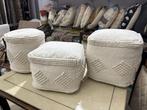 Poef boho nieuw beige zitkussen ibiza bohemian lage prijs, Ophalen, Minder dan 50 cm, Nieuw, Minder dan 50 cm