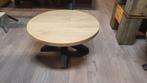 Ronde eiken salontafel van 80cm doorsnee, 50 tot 100 cm, Rond, Nieuw, 50 tot 100 cm