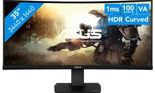 ASUS ROG TUF Curved VG35VQ 35 inches, Computers en Software, Monitoren, Zo goed als nieuw, 101 t/m 150 Hz, HDMI, Gaming, Curved