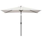 Parasol vierhoekig zandwit 200 x 300 cm gratis bezorgd, Tuin en Terras, Parasols, Nieuw, Stokparasol, Kantelbaar, 2 tot 3 meter