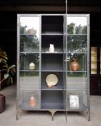 Industriele Vitrinekast | Stalen apothekerskast #2042, 100 tot 150 cm, 200 cm of meer, Ophalen of Verzenden, Glas