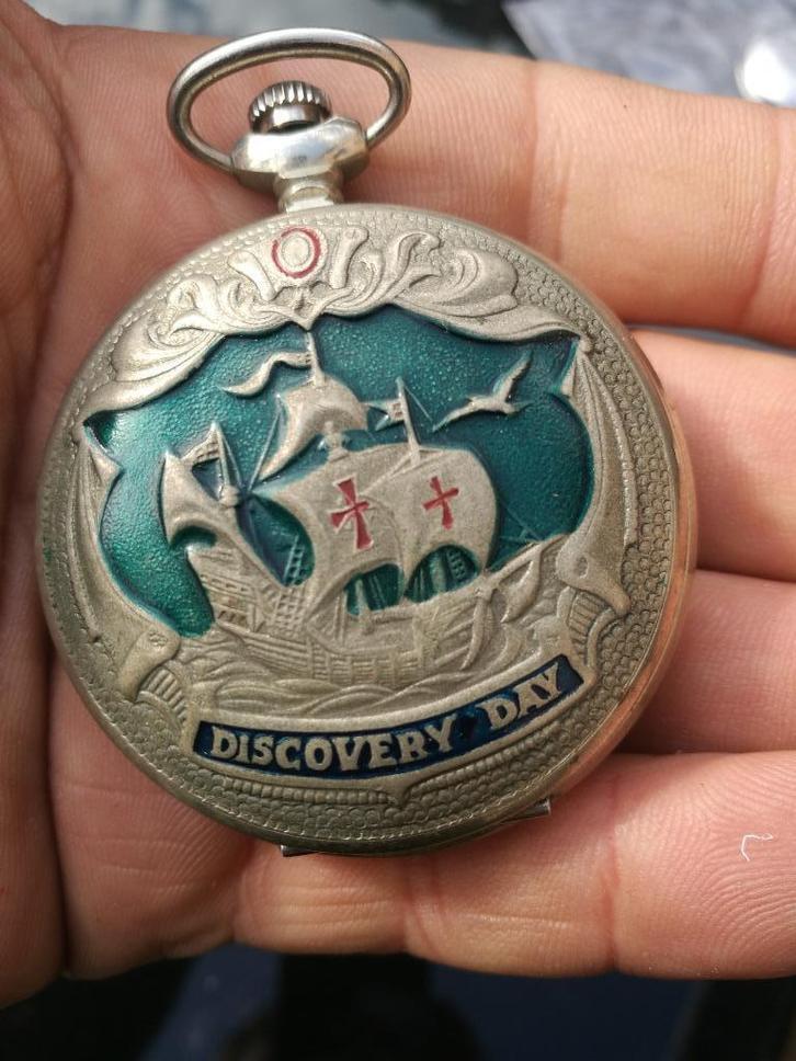 Molnija Christopher Columbus zakhorloge, Antiek en Kunst, Antiek | Klokken, Ophalen of Verzenden