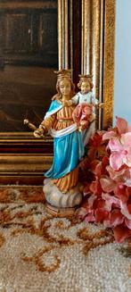 Prachtig oud Italiaans Mariabeeld met kindje Jezus op de arm, Ophalen of Verzenden