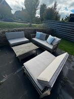 Bamboe Tuinset met Kussens, Tuin en Terras, Tuinsets en Loungesets, Ophalen, 4 zitplaatsen, Gebruikt, Hout